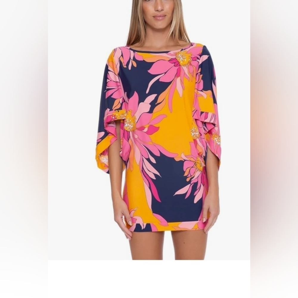 TRINA TURK WOMEN'S FLORAL TUNIC/ DRESS SIZE LARGE